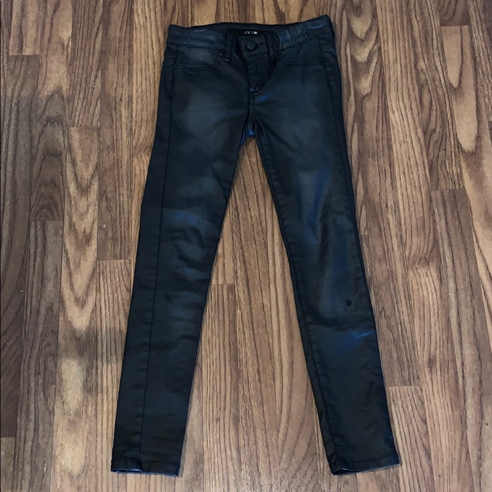 Girls Joe’s faux black leather pants ~ CUTE ~ 8